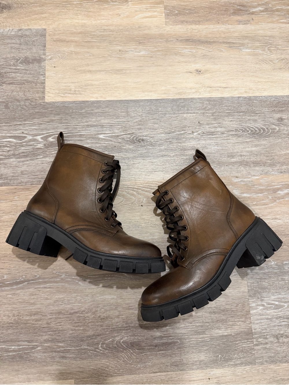 Thursday Boot Co Womenโs Coda Style Brown Leather Boots - Size 8